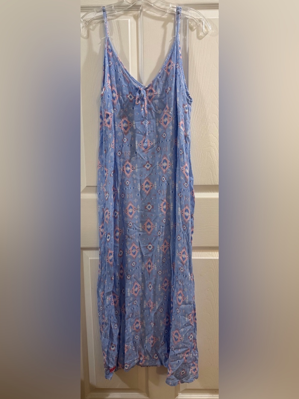 Simply Southern Geometric Print Cotton Maxi Dress Size XL